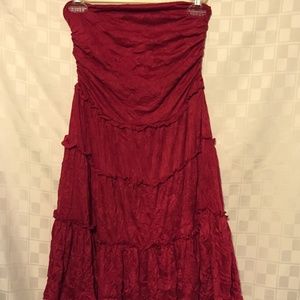 EUC The Limited Crimson Tiered Dress, Size Small